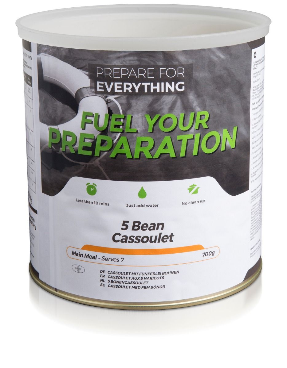 Böngryta 5 olika böner Burk - 7 portioner - Frystorkad - 5 Bean Cassoulet Tin - Fuel Your Preparation. ca 25 års hållbarhet.