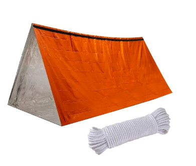 Nødtelt 2 personer - Orange Sølvfolie - Emergency Shelter Camping Survival Telt